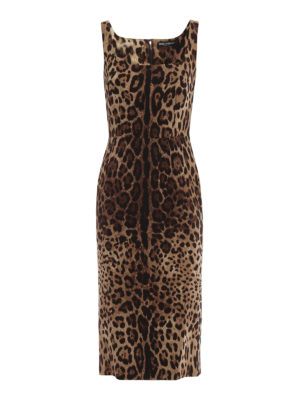 Leopard-print silk-blend charmeuse dress