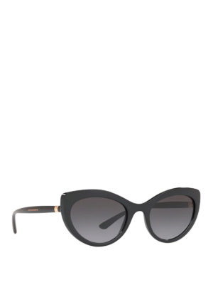 DOLCE & GABBANA: sunglasses - Black cat-eye sunglasses