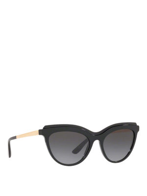 DOLCE & GABBANA: occhiali da sole - Occhiali da sole cat eye con doppio ponte