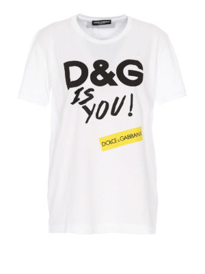DOLCE & GABBANA: t-shirt - T-shirt a manica corta D&G Is You