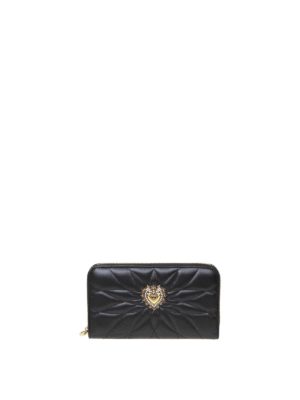 小物 MICHAEL KORS 34F9GJ6F2L 001 BLACK Michael Kors Jet Set women's leather wallet with logo