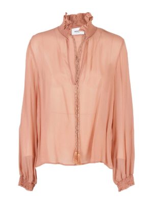 DONDUP: blouses - Tassels drawstring detailed blouse