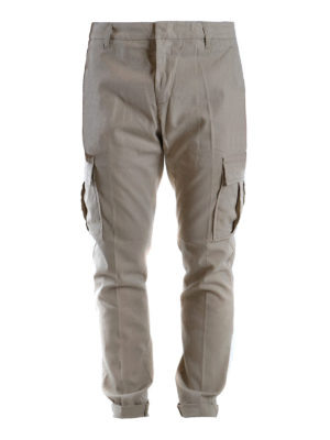 DONDUP: casual trousers - Cotton cargo pants