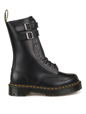 DR. MARTENS: ankle boots - Caspian.Smooth leather combat boots