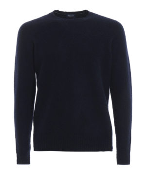 DRUMOHR: crew necks - Blue brushed lambswool sweater