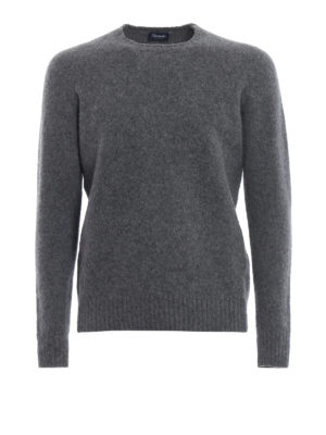 DRUMOHR: crew necks - Grey brushed lambswool sweater