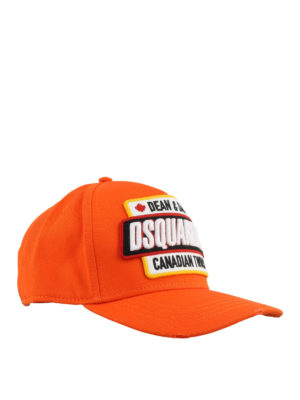 DSQUARED2: hats & caps - Canadian Twins orange baseball cap