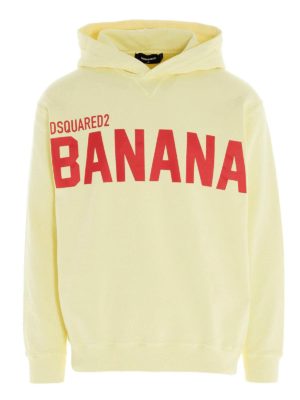 DSQUARED2: Sweatshirts & Sweaters - Banana hoodie in yellow