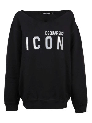 DSQUARED2: Sweatshirts & Sweaters - Icon boat neck sweatshirt