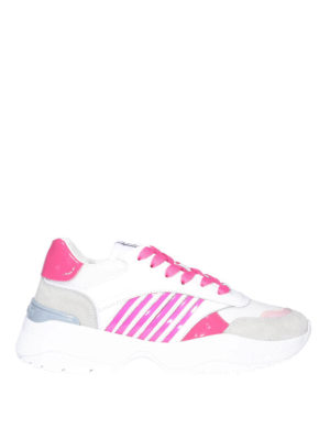 DSQUARED2: trainers - Striped chunky sole sneakers