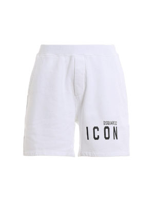 DSQUARED2: Trousers Shorts - Bottom logo printed sporty shorts