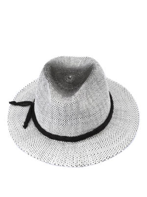 EMPORIO ARMANI: cappelli - Cappello Fedora bicolore a tesa larga