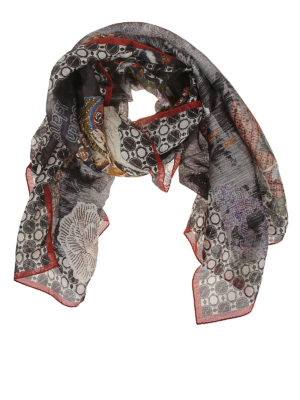 ETRO: scarves - Paisley Island linen and silk scarf