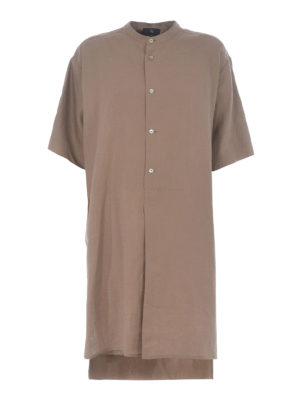 FAY: knee length dresses - Linen shirt dress