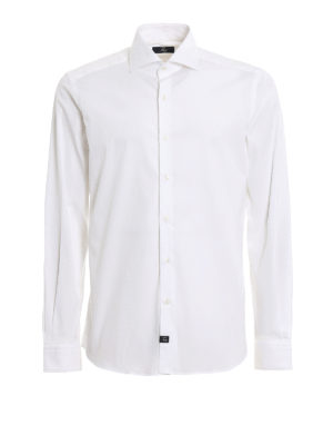 FAY: shirts - White cotton poplin shirt