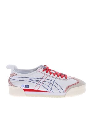 GCDS: trainers - White and red Tiger Mexico sneakers