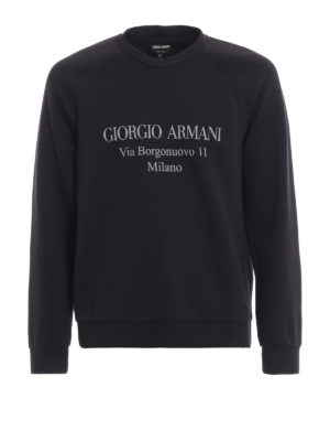 GIORGIO ARMANI: Sweatshirts & Sweaters - Logo print soft jersey sweatshirt