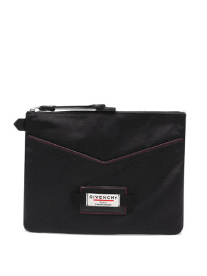 GIVENCHY: clutches - Downtown logo patch clutch