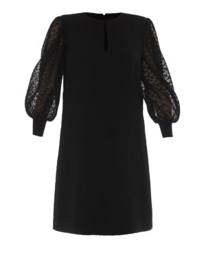 GIVENCHY: Knielange Kleider - Knielanges Kleid - Schwarz