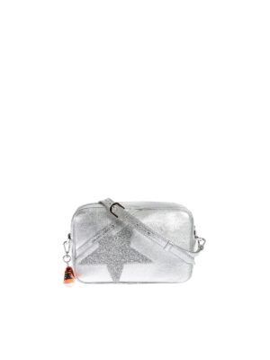 GOLDEN GOOSE: cross body bags - Star Bag in silver color with crystals