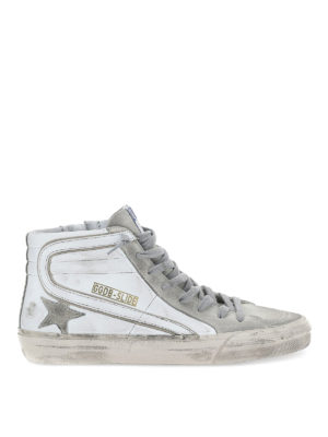 GOLDEN GOOSE: trainers - Slide distressed effect sneakers