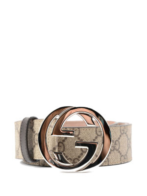 GUCCI: belts - GG Supreme and leather belt