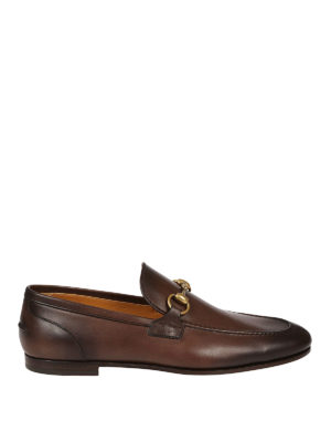 GUCCI: Loafers & Slippers - Jordaan brushed leather loafers