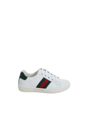 GUCCI: trainers - White leather sneakers