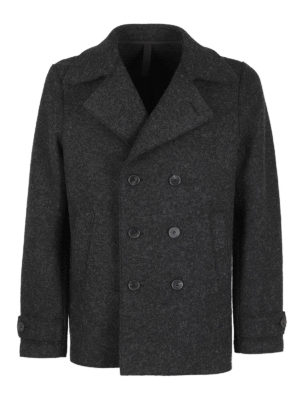HARRIS WHARF LONDON: short coats - Wool blend peacoat