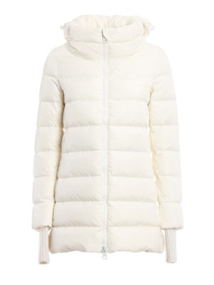 HERNO: padded coats - Short puffer coat with ribbed cuffs