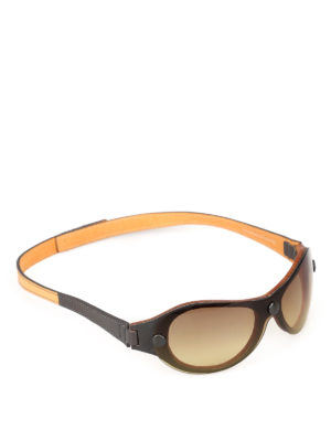 HISTOIRE DE VOIR: sunglasses - Double lens leather sunglasses
