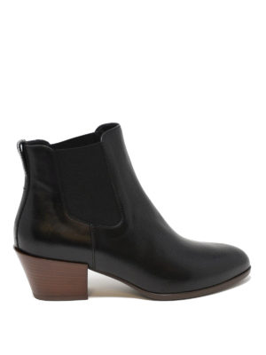 HOGAN: ankle boots - Leather Texan booties