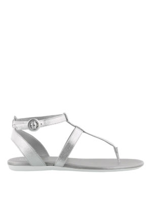 HOGAN: sandals - Valencia silver strappy sandals