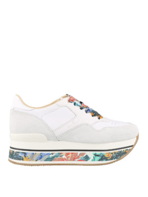 HOGAN: sneakers - Sneaker Maxi H222 con dettaglio floreale
