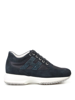 HOGAN: trainers - Rhinestone blu notte Interactive