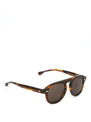 Hugo Boss: occhiali da sole - Occhiali da sole havana con lenti grigie