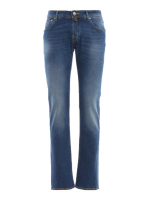 JACOB COHEN: straight leg jeans - Style 622 cotton blend denim jeans