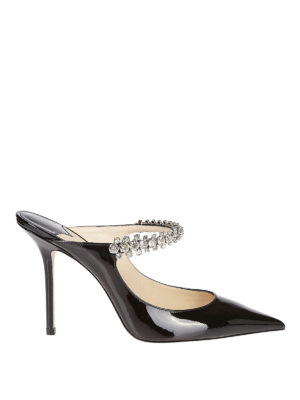 JIMMY CHOO: mules shoes - Bing 100 jewelled patent mules
