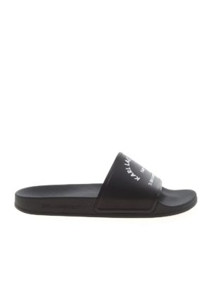 KARL LAGERFELD: Chanclas de playa - Chanclas - Negro