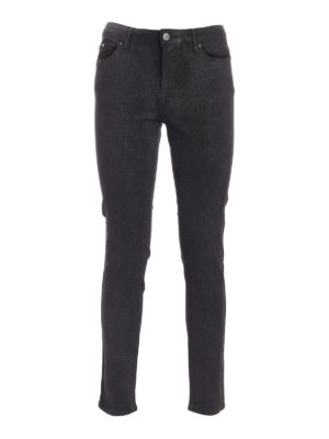 KARL LAGERFELD: skinny jeans - Sparkle skinny jeans in grey