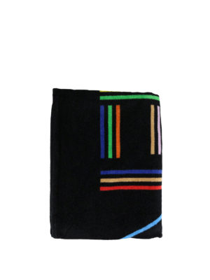 KENZO: beach accessories - Multicolour logo lettering cotton beach towel