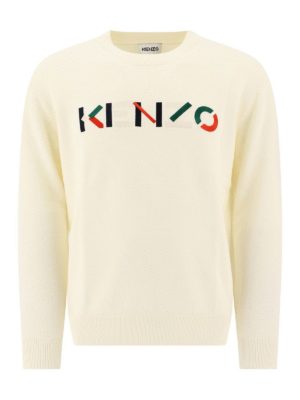 KENZO: crew necks - Logo embroidery sweater
