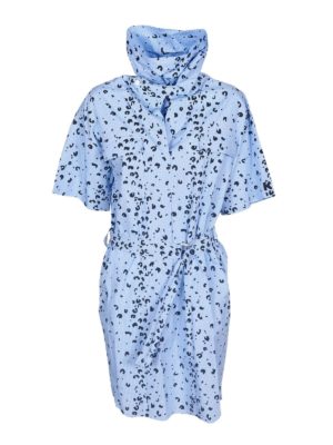 KENZO: short dresses - Belt dress in light blue