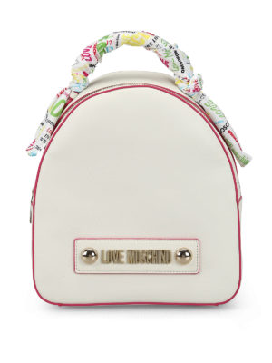 LOVE MOSCHINO: backpacks - Soft grain faux leather dome backpack
