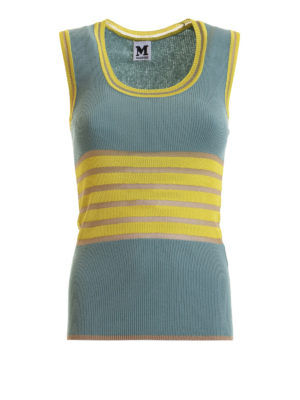M MISSONI: Tops & Tank tops - Striped band knitted tank top