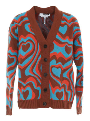 m.s.g.m.: cardigans - Heart patterned cardigan