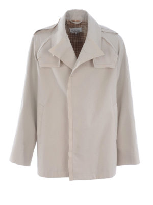 Maison Margiela: trench coats - Twill cotton trench coat