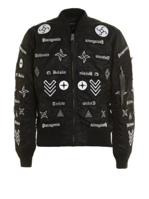 Marcelo Burlon County Of Milan: ボンバージャケット - ボンバージャケット Roldan Alpha Ma-1 - 黒
