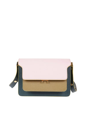 Marni: shoulder bags - Trunk Bag multicolour saffiano shoulder bag