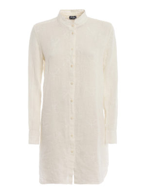MC2 SAINT BARTH: cover-ups - Clemance white linen beach robe